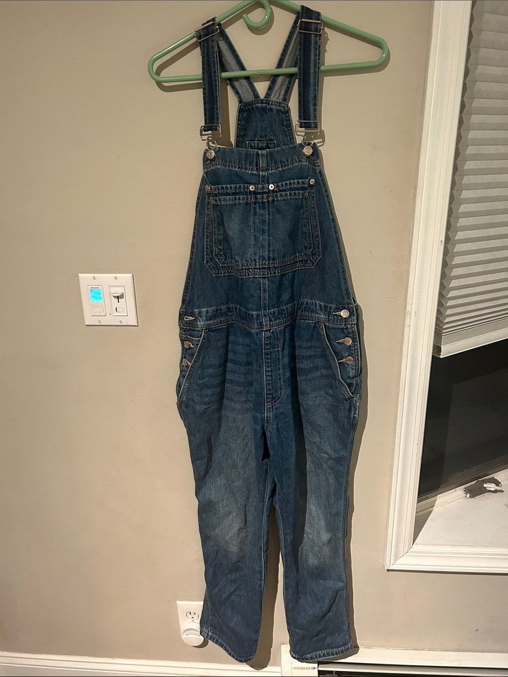 GAP Dark Blue Denim Relaxed Overalls